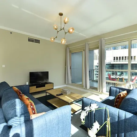 Ferienwohnung Luxury Escapes - 2-Br Marina View Retreat At Marina Quays Dubai Exterior foto
